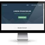 Html шаблон сайта в стиле flat (psd в комплекте)